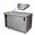 Thumbnail image #3 for Advance Tabco Special Value Economy Enclosed Work Table with Cabinet Base, 60 x 30 Inches, 16 Gauge 304 Stainless Steel Top