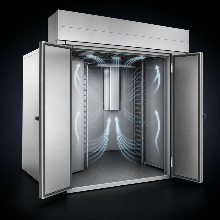 Product image #3 for Baxter PW3S Triple Wide Roll-In Proofer Cabinet, 80.5" Deep, Electric, 2-Door, Open Floor