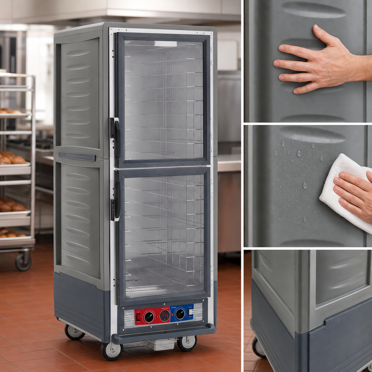 Product image #3 for Metro C5 3 Series Full-Height Mobile Heated Holding & Proofing Cabinet with Gray Insulation Armour and Dutch Clear Doors