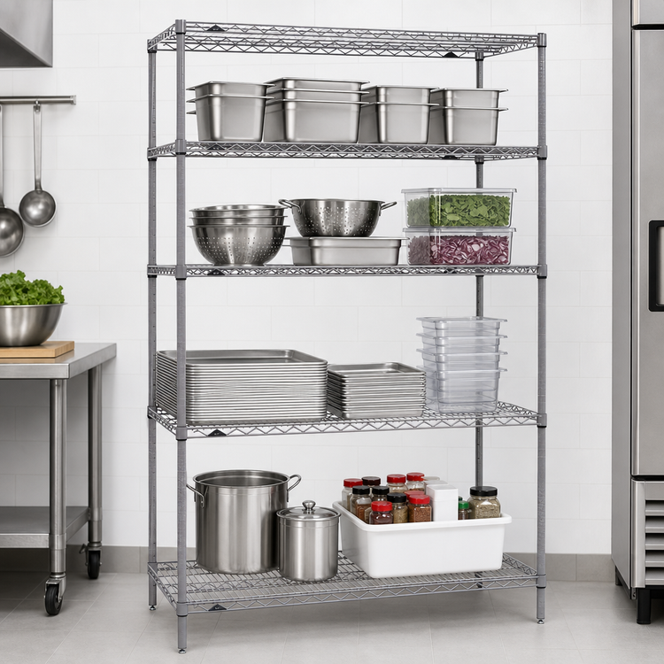 Product image #3 for Super Erecta 36"W x 24"D x 74"H 4-Shelf Wire Shelving Starter Unit