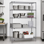 Thumbnail image #3 for Metro Super Erecta SE-243674K4-S-4 36"W x 24"D x 74.5"H Gray Epoxy-Coated 4-Shelf Wire Shelving Starter Unit