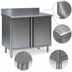 Thumbnail image #3 for Spec-Master Stainless Steel Cabinet Base Enclosed Work Table with Hinged Doors and 4-1/2-Inch Backsplash, 120 x 30 Inches