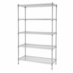 Thumbnail image #3 for Quantum WR86-1248S-5 48"W x 12"D x 86"H 5-Shelf Wire Shelving Starter Unit, 304 Stainless Steel