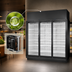 Thumbnail image #3 for True TRM3M 3-Section Medium Temp Self-Contained Glass Door Refrigerated Merchandiser, Black Exterior, White Interior, 116.2 Cu. Ft.
