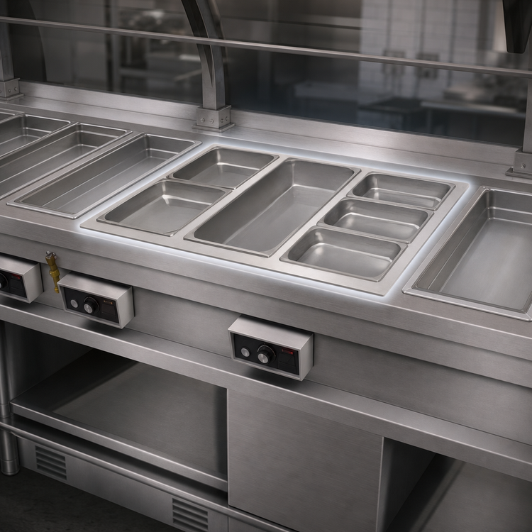 Product image #3 for Hatco HWBI-5MA Drop-In Modular/Ganged Heated Well, 5 Full-Size Pan Capacity