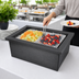 Thumbnail image #3 for Portable Insulated Single Ice Well, Fits 1 Full-Size Template, Brushed Aluminum, Black, Without Lid