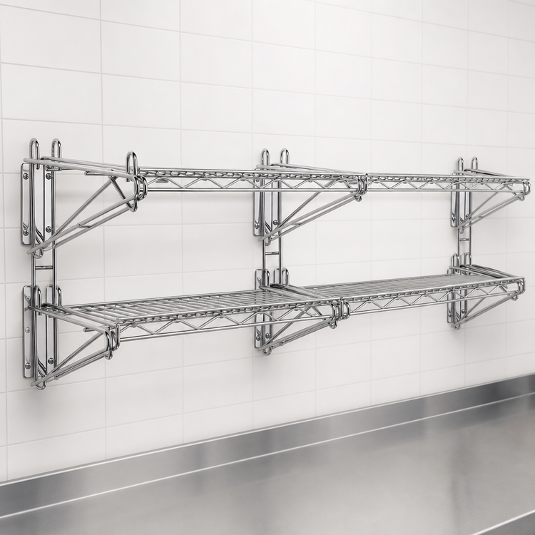 Product image #3 for Metro Super Erecta 24-Inch Double Direct Wall Mount Shelf Support, Stainless Steel