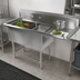 Thumbnail image #3 for John Boos Pro-Bowl 2-Compartment Stainless Steel Sink with Right Drainboard and 10-Inch Backsplash, 54-3/16 x 25-1/2 x 44-1/16 Inches