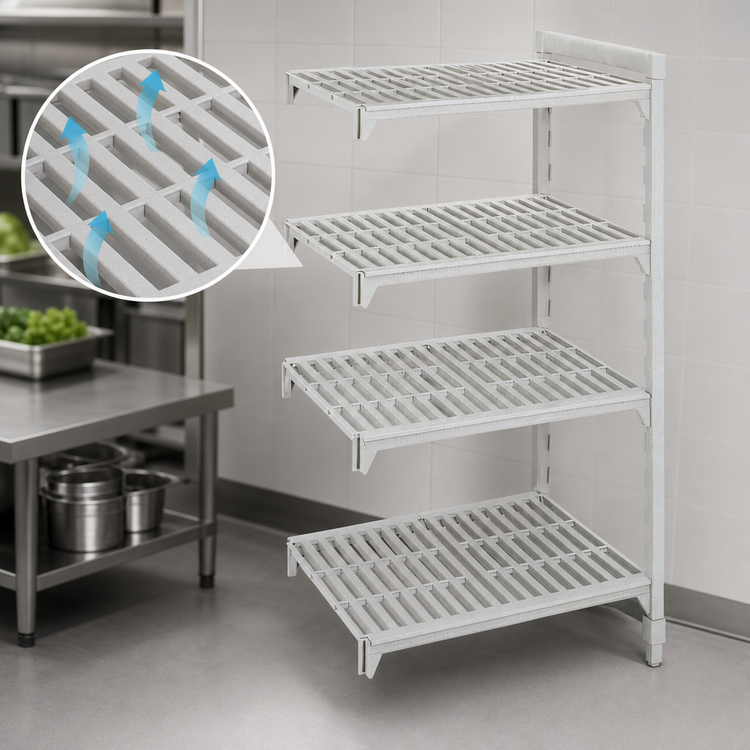 Product image #4 for Camshelving Premium 4-Shelf Vented Stationary Add-On Shelving Unit, 18 x 30 x 72 Inches