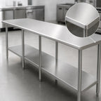 Thumbnail image #3 for Eagle Group Budget Series T30120SB 120 x 30-Inch 430 Stainless Steel Work Table with Adjustable Undershelf