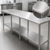 Thumbnail image #3 for Eagle Group Budget Series 120-Inch x 30-Inch 430 Stainless Steel Work Table with Adjustable Undershelf