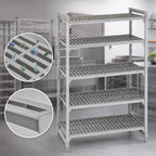 Thumbnail image #4 for Cambro Camshelving® Premium CPU244284V5PKG 5-Tier Vented Stationary Starter Shelving Unit, 24" Deep x 42" Wide x 84" High