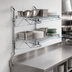 Thumbnail image #3 for Quantum Wall-Mounted Cantilever Double Shelf Wire Shelving Unit, 30 x 12 Inches, Chrome-Plated