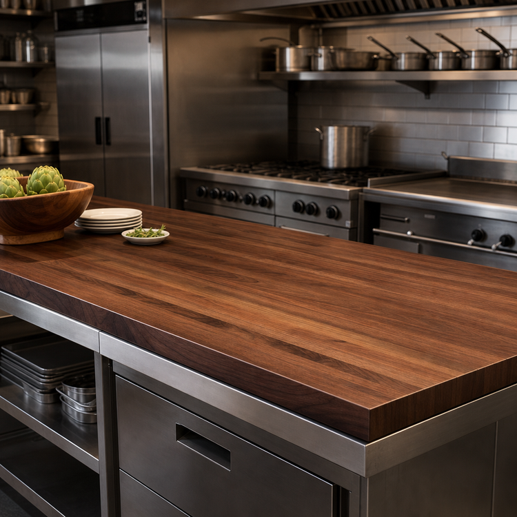 Product image #3 for Boos Block American Black Walnut Edge Grain Kitchen Countertop, 120 x 38 x 2-1/4 Inches