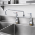 Thumbnail image #3 for T&S Brass Double Pantry Faucet with 12-Inch Swing Nozzle, 8-Inch Centers