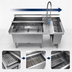 Thumbnail image #3 for Power Soak 69-1/2-Inch Wide Left-to-Right Skewer Soak Dishtable, Heated 42-Inch Wash Tank, 208V/3-Phase