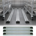 Thumbnail image #3 for Quantum Double-Unit Floor Track Assembly Kit with 3 9-Foot V-Groove Aluminum Tracks and End Stop Kits