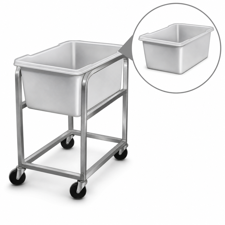 Product image #4 for Jumbo Poly Ingredient Cart with Included 19-Gallon Lug, 19 x 31 x 30 Inches
