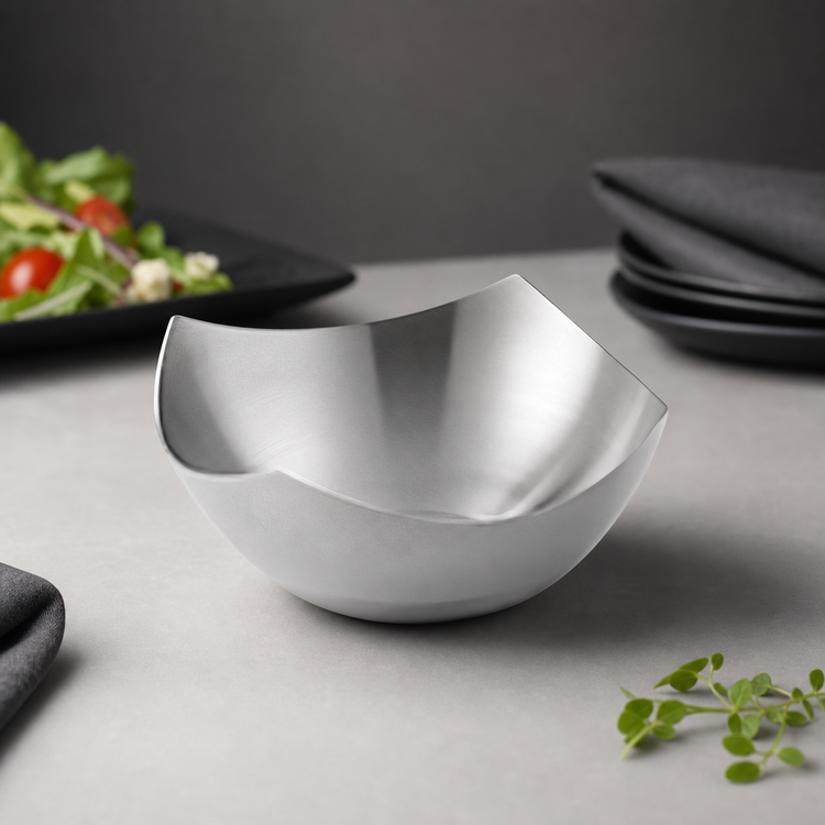 Product image #3 for American Metalcraft Squound 67 oz. Solid Square Stainless Steel Bowl