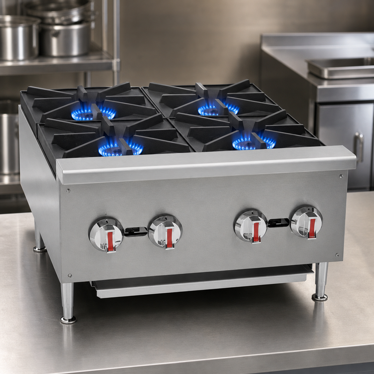 Product image #3 for Sapphire SE-CHP4 24-Inch 4-Burner Countertop Gas Hot Plate, NG/LP Convertible