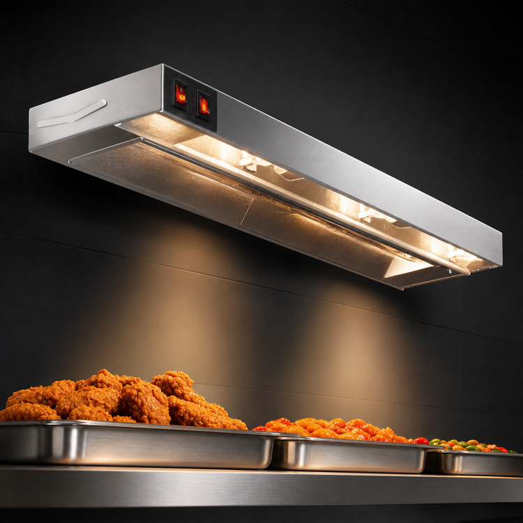 Product image #3 for RedHots 132-Inch Lighted Single Rod-Type Strip Heat Lamp, 240V, Standard Watt, Aluminum Exterior