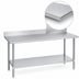 Thumbnail image #3 for Duke Deluxe 84 Inch x 24 Inch Stainless Steel Work Table with 5 Inch Riser and Galvanized Undershelf