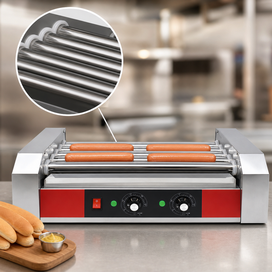 Five Stainless Steel Rollers
