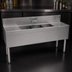 Thumbnail image #3 for Glastender Three-Compartment Underbar Sink Unit with Dual Drainboards, 60 Inch W x 19 Inch D