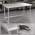 Thumbnail image #3 for Eagle Group Budget Series 60-Inch x 30-Inch Flat Top Stainless Steel Work Table with Tubular Base