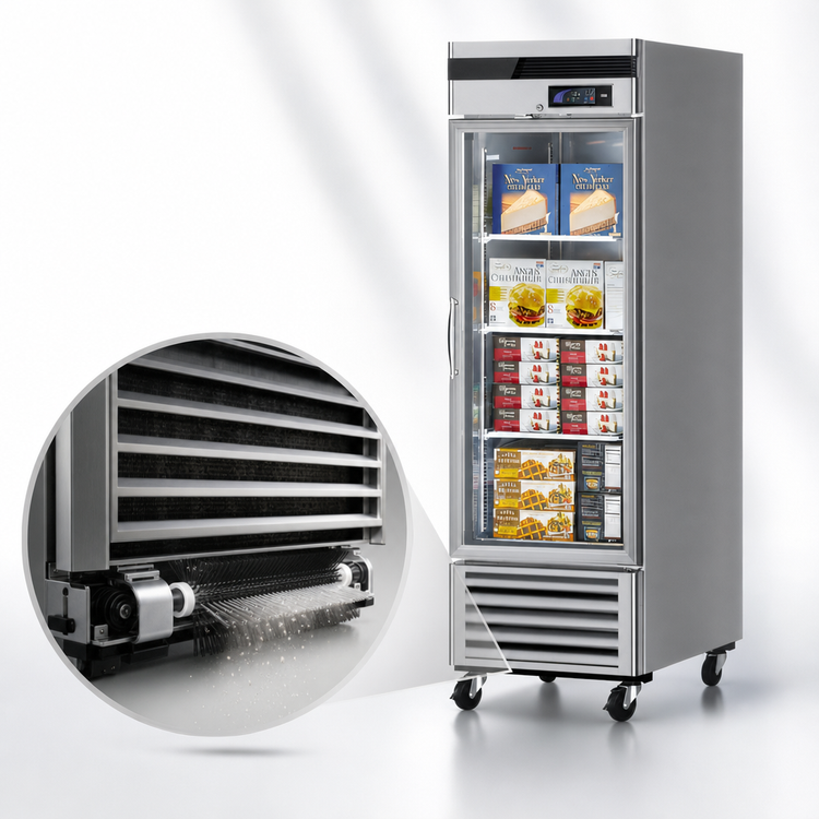 Product image #3 for Turbo Air Super Deluxe One-Section Glass Door Reach-In Freezer, 19.13 Cu. Ft., Bottom Mount, Self-Contained