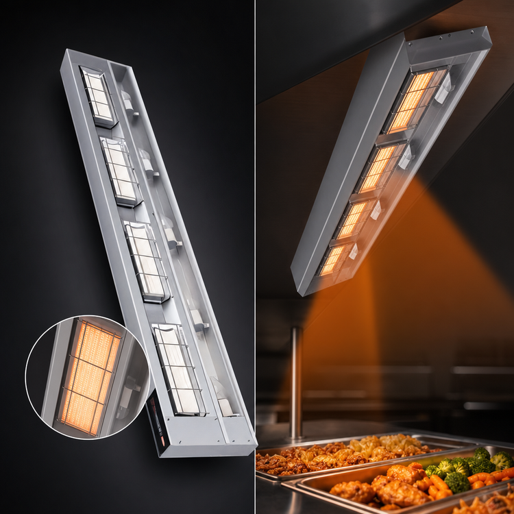 Product image #3 for Hatco Ultra-Glo 24-Inch Double Ceramic Tile Infrared Strip Heater with Aluminum Housing
