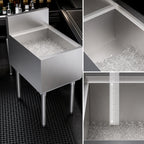 Thumbnail image #3 for Krowne Royal Series KR24-18 18"W x 24"D Stainless Steel Underbar Ice Bin/Cocktail Unit, 69-lb Capacity, 12" Deep, No Cold Plate