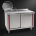 Thumbnail image #3 for Spec-Master Marine Series Enclosed Stainless Steel Work Table with Cabinet Base and Hinged Doors, 84 x 30 Inches