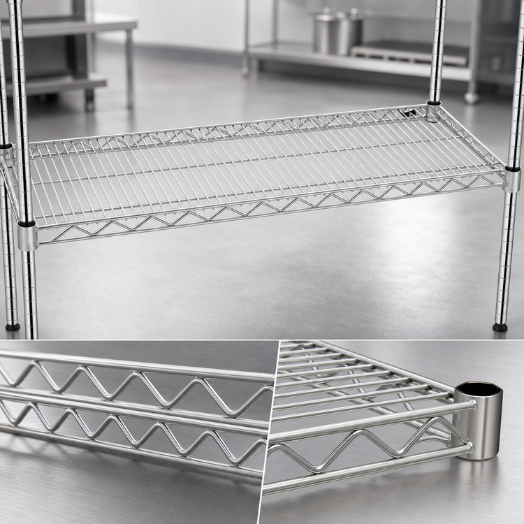 Product image #3 for EAGLEbrite Zinc 60"W x 30"D QuadTruss Wire Shelf, 600 lb. Capacity