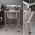 Thumbnail image #3 for Eagle Group 314 Series Single-Compartment Stainless Steel Sink with 18-Inch Right Drainboard, 46-3/4 in. W
