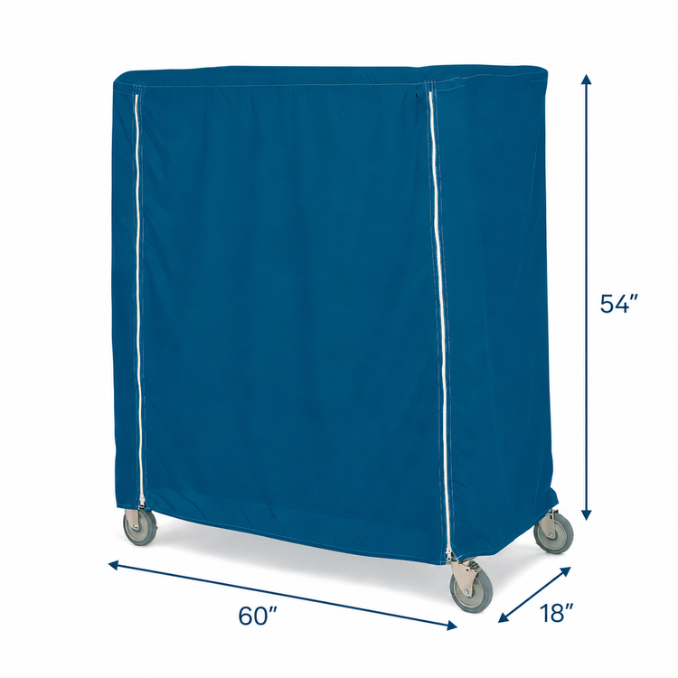 Product image #3 for Metro Mariner Blue Uncoated Nylon Queen Mary & Banquet Cart Cover
