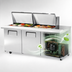 Thumbnail image #3 for True Mega Top 3-Door Self-Contained Sandwich/Salad Prep Table with 24 Pan Capacity
