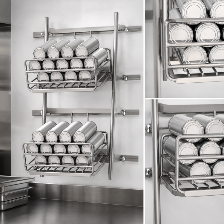 Product image #3 for Eagle Group WalStor Modular Wall System 2-Deck Wall-Mounted Can Rack