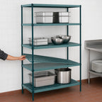 Thumbnail image #3 for Metro Super Erecta Pro PR-215463K3-S-4 Stationary Polymer Shelving Starter Unit, 21"W x 54"D x 63"H, 4 Shelves, Green