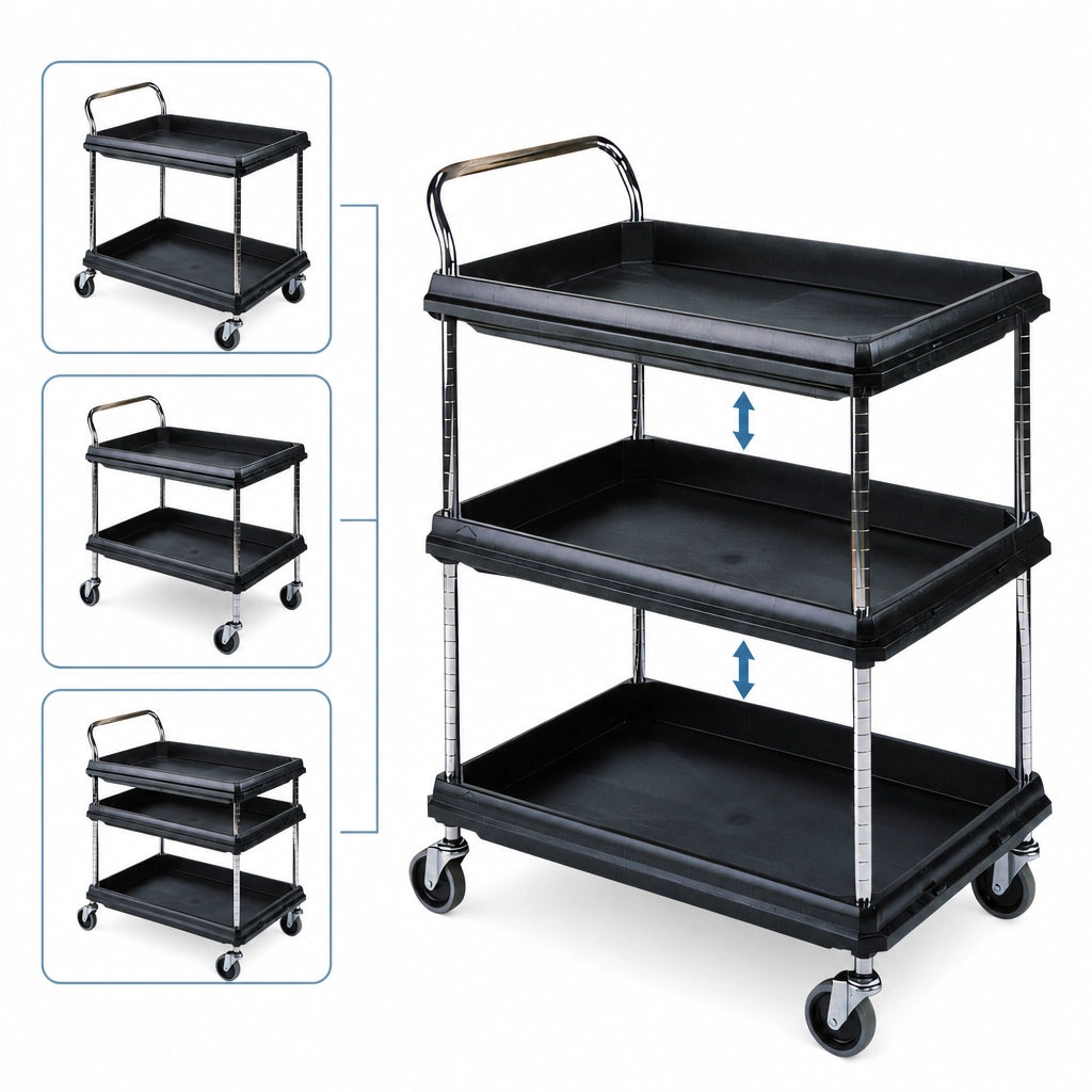 Three Adjustable Polymer Shelves