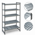 Thumbnail image #3 for Cambro Camshelving Basics Plus 5-Tier Stationary Polymer Shelving Starter Unit, 21 x 60 x 64 Inches, Brushed Graphite