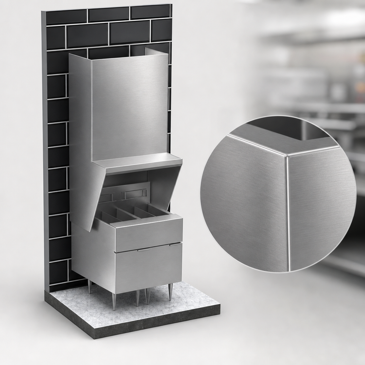 Product image #4 for Avtec SimpleSpec Type I Wall-Mount Exhaust-Only Fryer Hood for 2 x 20-Inch Fryers, 42-Inch Wide