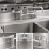 Thumbnail image #3 for equip 8-Inch Centers Deck-Mount Pedestal Manual Faucet with 10-Inch Swing Nozzle and 4-Inch Wrist Handles