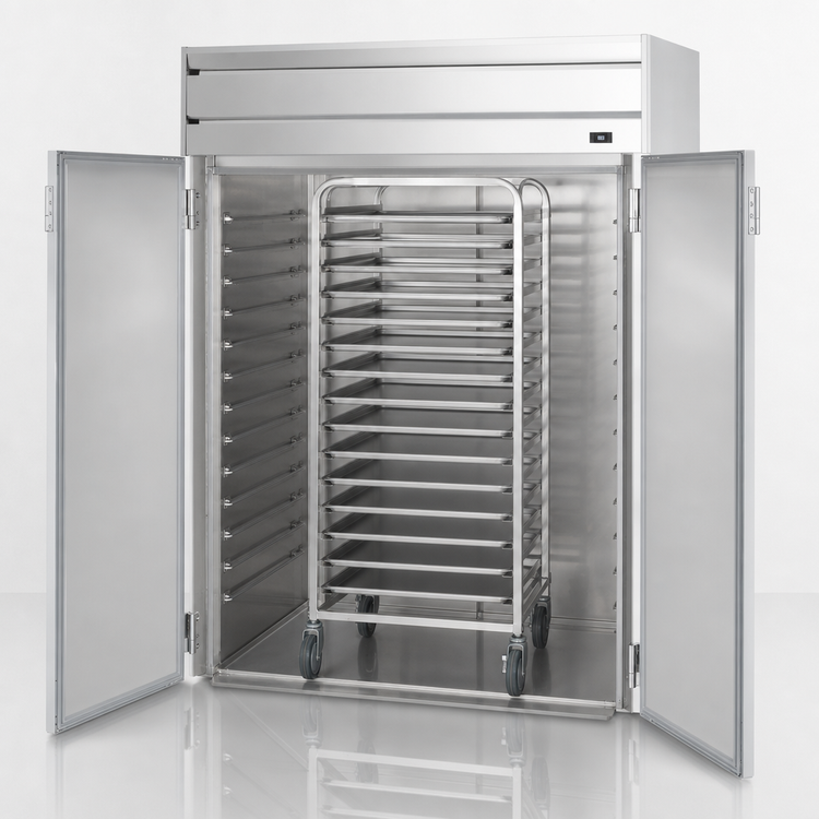 Product image #3 for Beverage-Air P Series Roll-In Two-Section Warming Cabinet, 44.2 Cu. Ft., Full-Height Doors