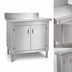 Thumbnail image #3 for Eagle Group 60 x 30 Inch Knock Down Enclosed Work Table with Cabinet Kit, 4-1/2 Inch Backsplash, Hinged Doors