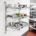Thumbnail image #3 for Quantum Wall-Mounted Cantilever Wire Shelving Starter Unit with 3 Wire Shelves, 54-Inch Posts, Chrome Plated
