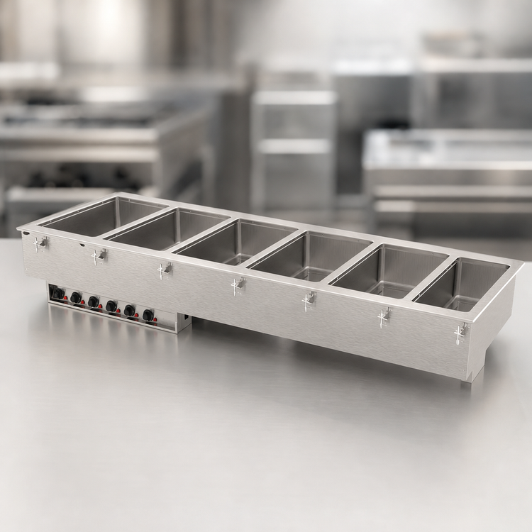 Product image #3 for Vollrath 6-Well Drop-In Electric Hot Food Well with Thermostatic Controls