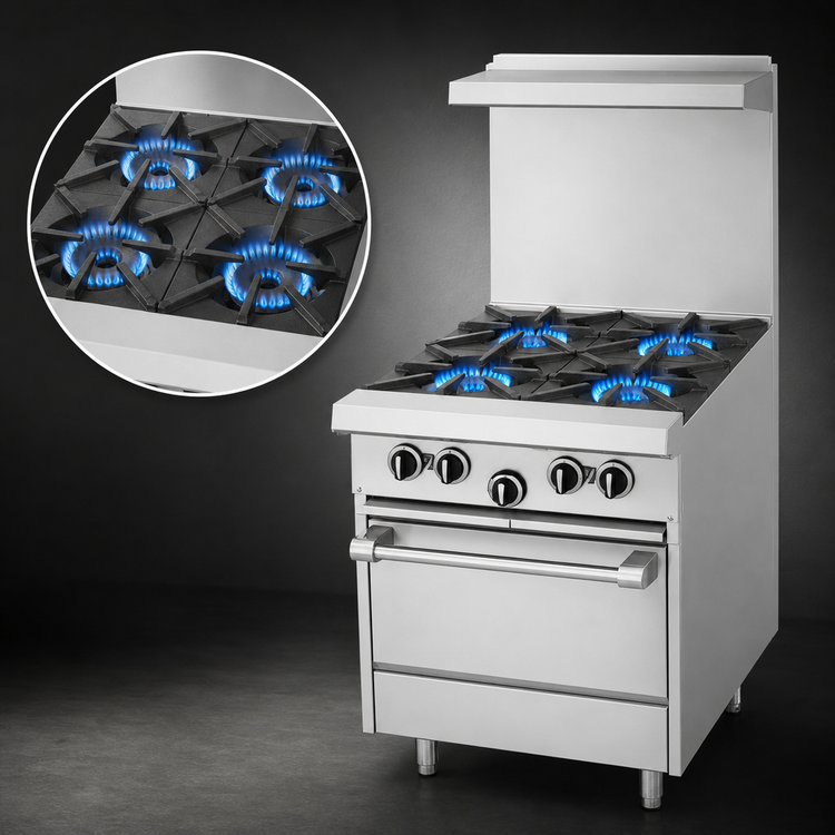 Product image #3 for Garland US Range U Series 24-Inch Gas Restaurant Range with 4 Open Burners and Space Saver Oven