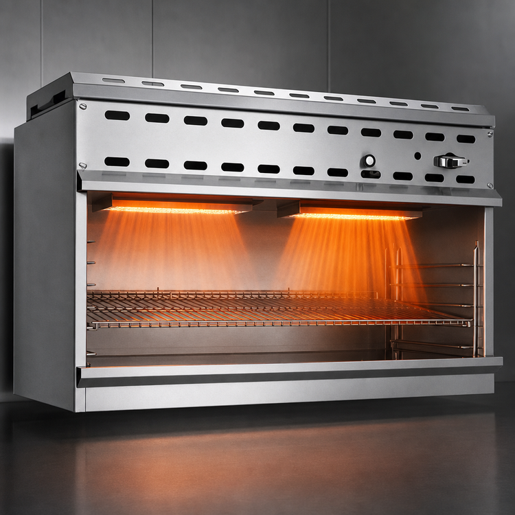 Product image #3 for Wolf WICM60 60-Inch Wall-Mounted Gas Infrared Cheesemelter with 3-Position Rack