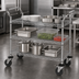 Thumbnail image #3 for Quantum 42-Inch Chrome Plated 3-Shelf Utility Bus Cart